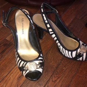 Zebra peek toe shoes